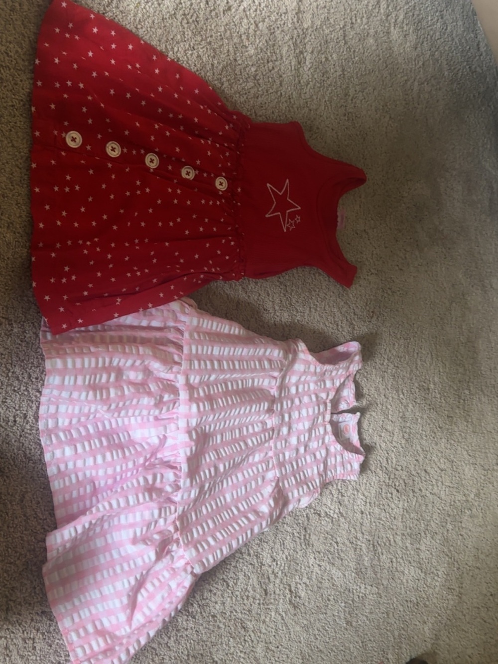 Toddler Girls Dress Bundle | Red Star Dress & Pink gorgeous long Dress